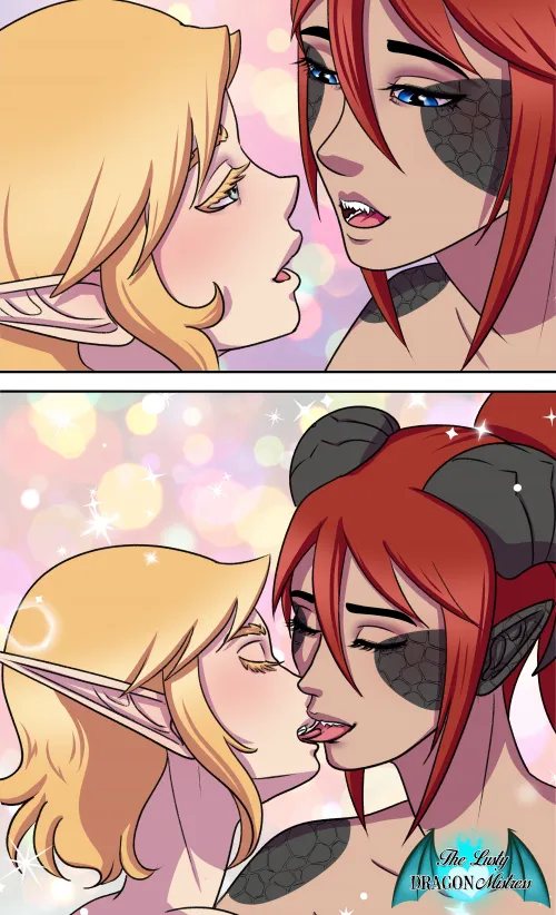 Dragon Girl Aurea and elf girl Flora kiss (The Lusty Dragon Mistress #2)
 Thumbnail