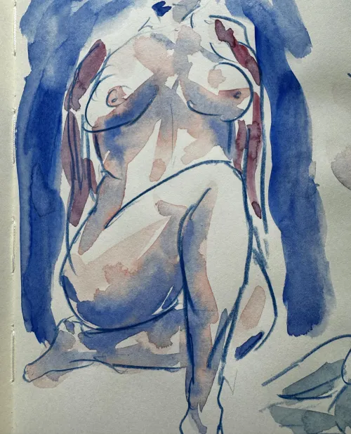 Draped, watercolor by me Thumbnail