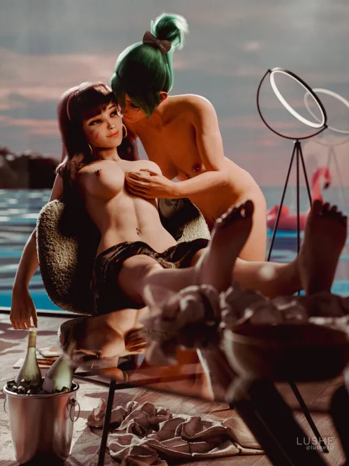 D.Va & Kiriko (lushe) Thumbnail