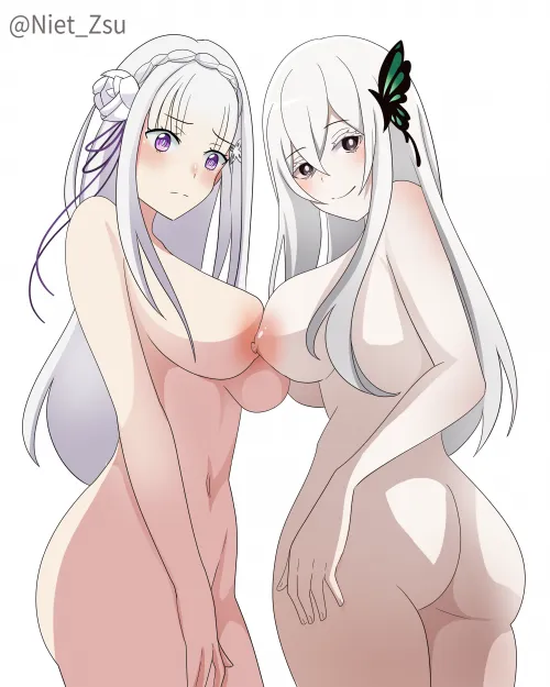 Echidna and Emilia (@Niet_Zsu) Thumbnail