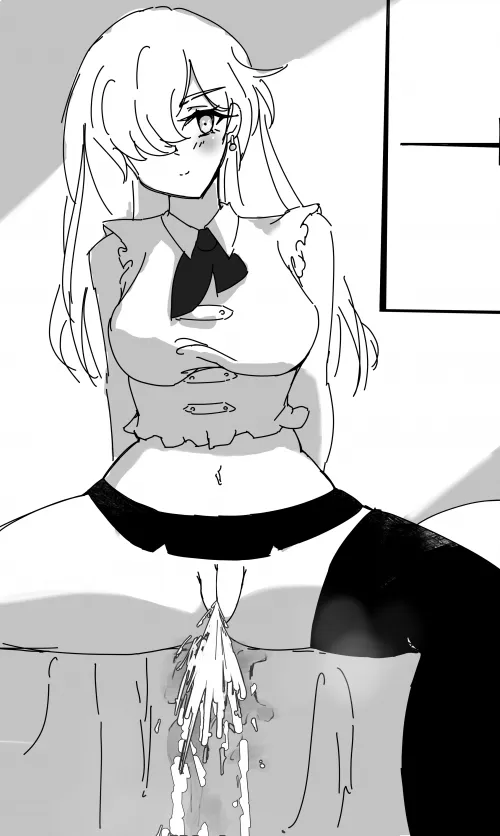 Elizabeth enjoys a morning piss Thumbnail