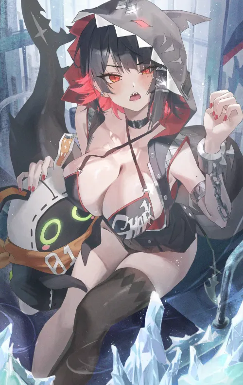 Ellen wearing a cool shark hoodie Thumbnail