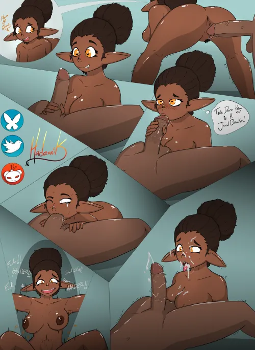 Elven girl with a big treat (Hadeanik) Thumbnail