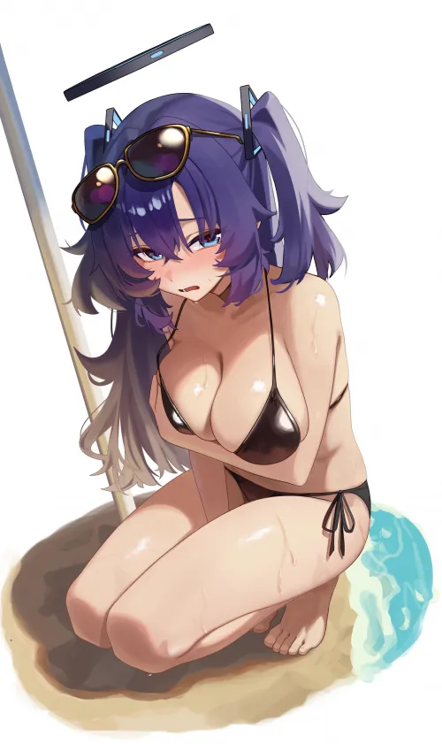 Embarrassed swimsuit Yuuka Thumbnail