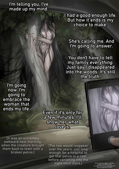 Embracing the End [f4a] [spooooooopy creature in the woods] [it's a trap, and I'm jumping blindly into it] Thumbnail