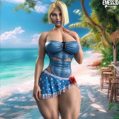 Emma Frost at the Beach (EmessSFW) [Marvel] Thumbnail