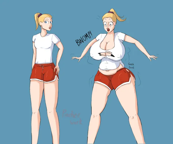 [F] Sport girl’s breast expansion (by me) Thumbnail