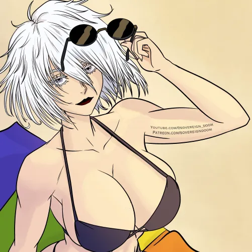 Female Gojo at the beach by Sovereign Doom Thumbnail