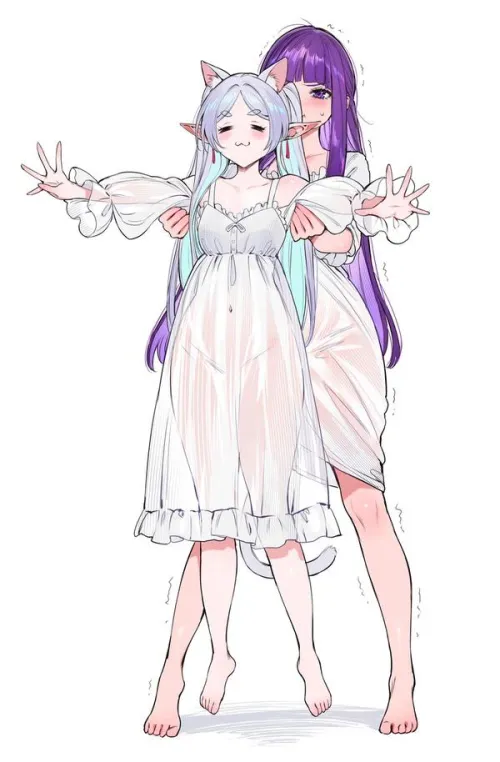 Fern carrying Neko Frieren Thumbnail