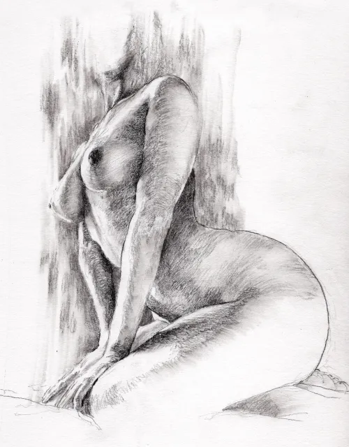 Figure drawing of a real life Elite Hacker, in graphite, by Me Thumbnail