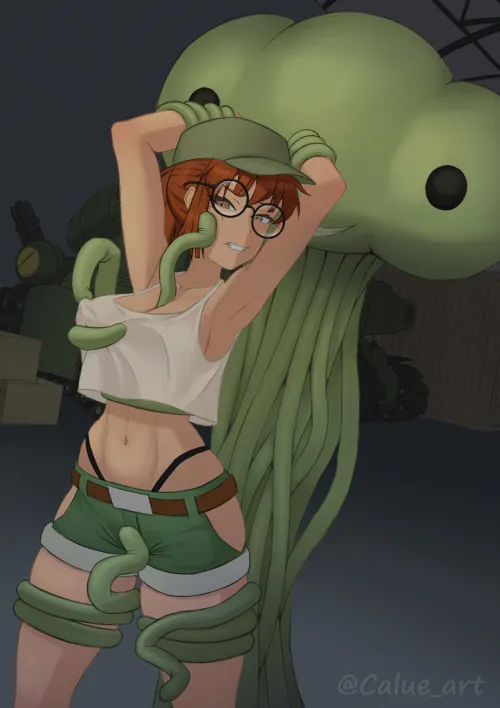 Fio about to get tentacled (Calue_art) [Metal slug] Thumbnail