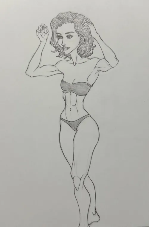 Fitness Model Sketch Thumbnail