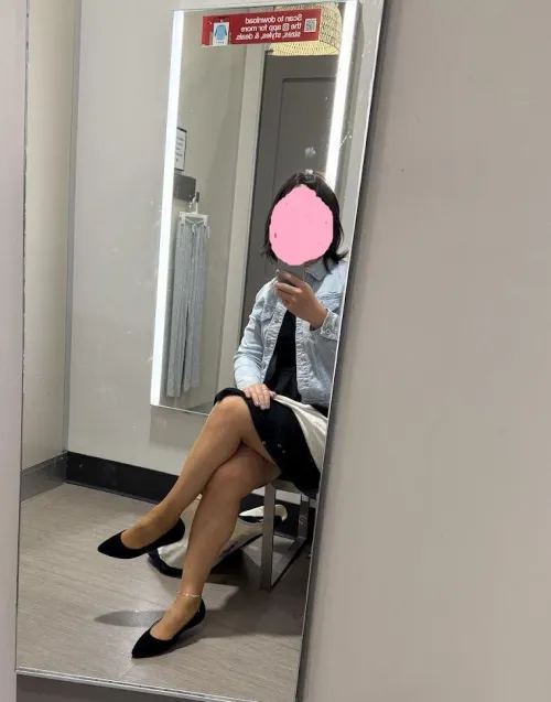 Flats and pantyhose in the changing room Thumbnail