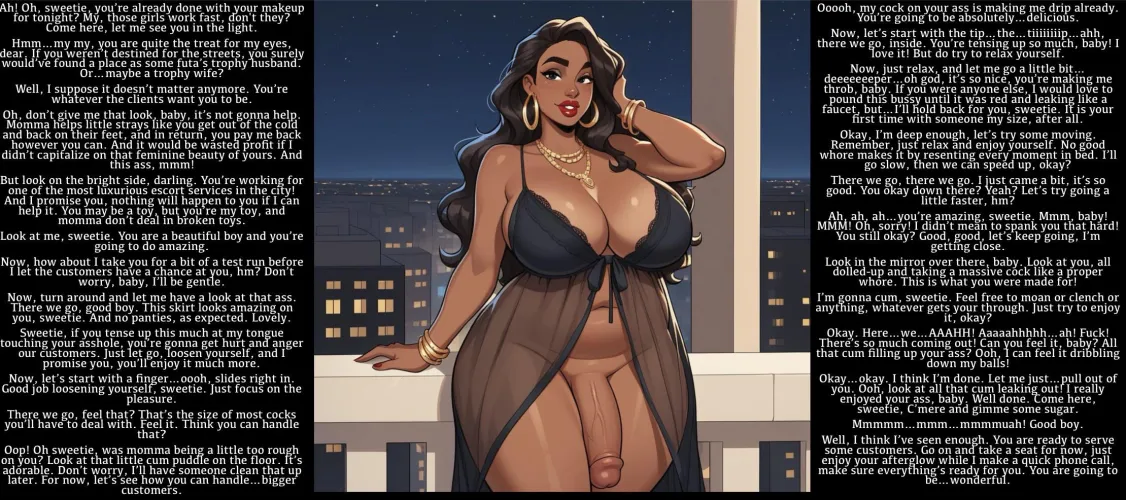 Fresh meat for the love machine [Male POV] [prostitution] [caring mistress] [new femboy] [anal] [gentle] Thumbnail