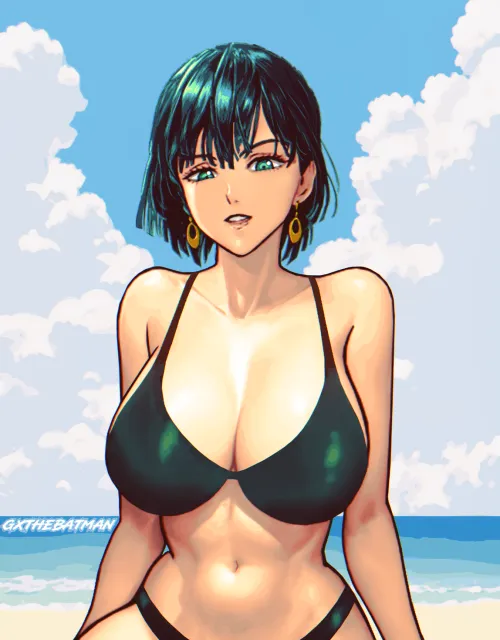 Fubuki at the beach [One Punch Man] (1148x1468) Thumbnail