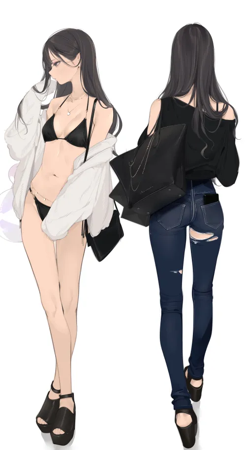 Full-zip denim girl [Original] Thumbnail