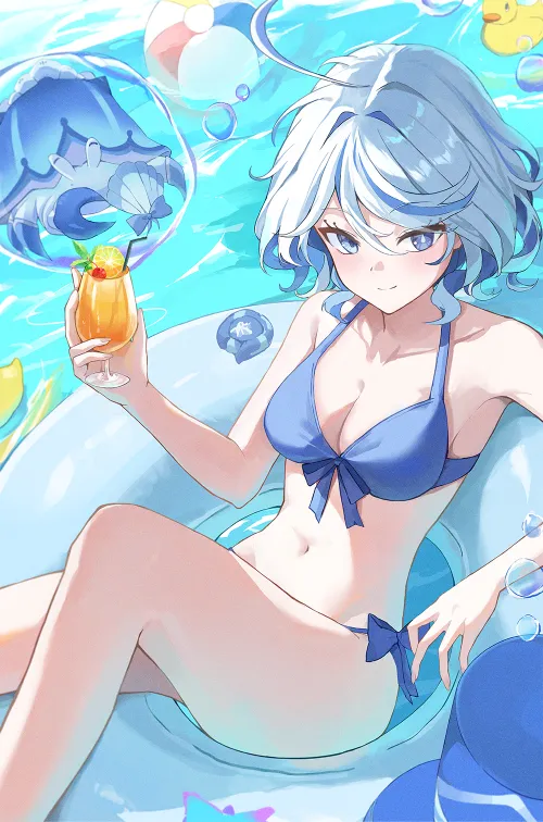 Furina Enjoying a Drink (DAWON) Thumbnail