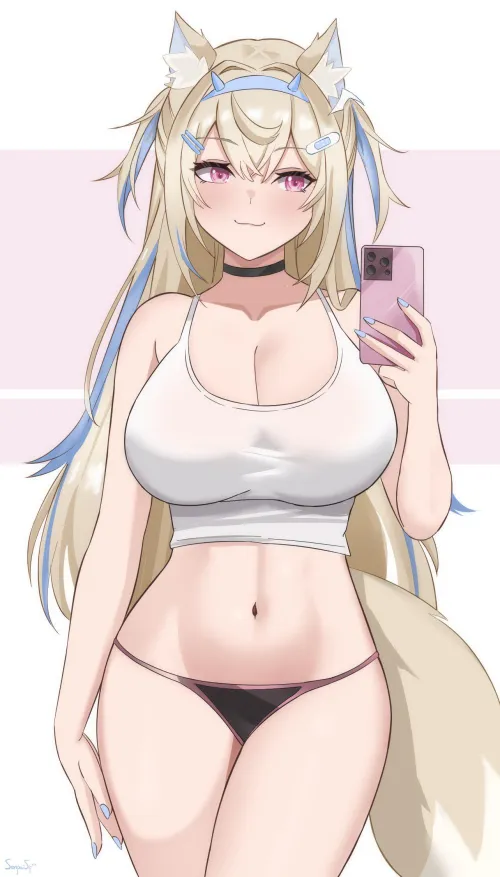 Fuwawa Selfie [Hololive] (1283X2250) Thumbnail
