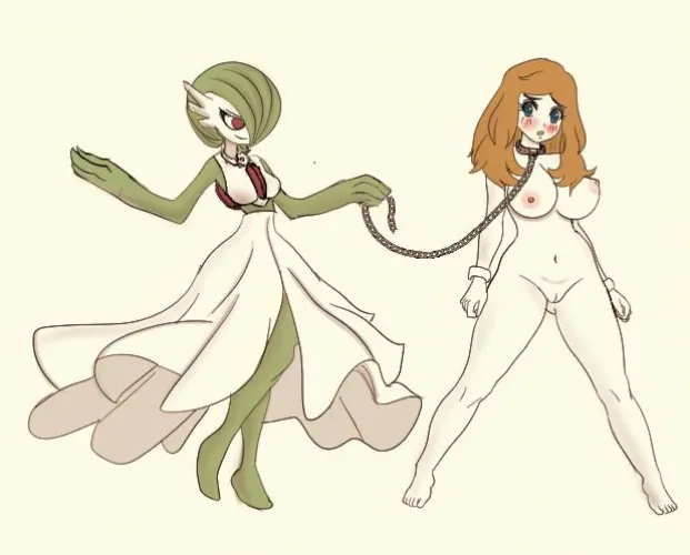 Gardevoir and her Pet Trainer (Artwork by Dianaladyshy) Thumbnail