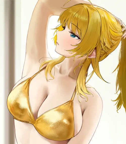 Gold bikini Meguru Thumbnail