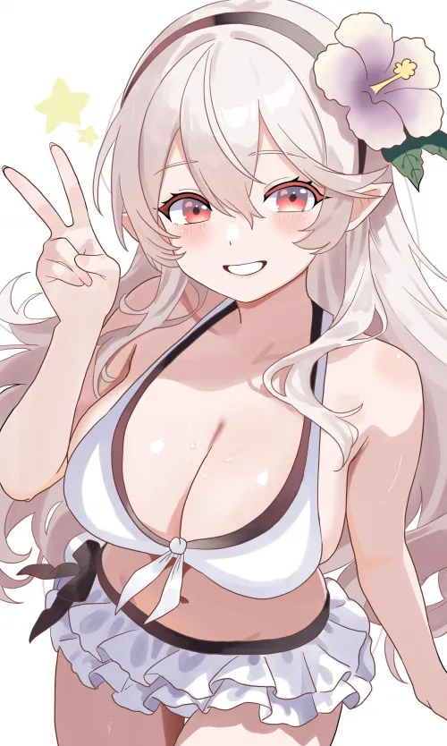 Happy swimsuit Corrin (Pixiv: ナス) Thumbnail