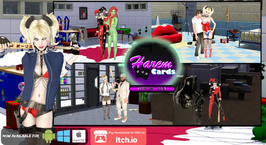 Harley is ready for some fun in the newest update! (HaremCards) Thumbnail