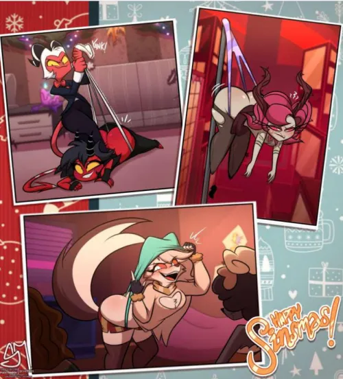 Helluba Boss Happy Sinsmas photos wedgie scenes Millie and Loona semidraws Thumbnail