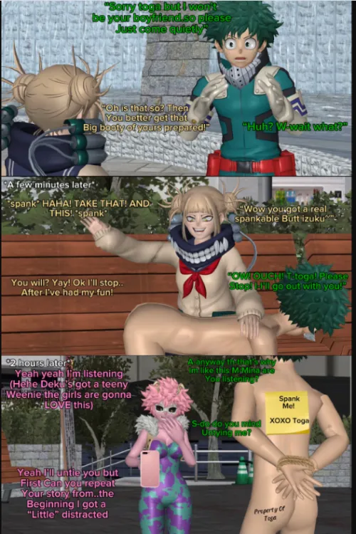 Himiko toga spanking Izuku in public (vodkthulhu-3d) comic Thumbnail
