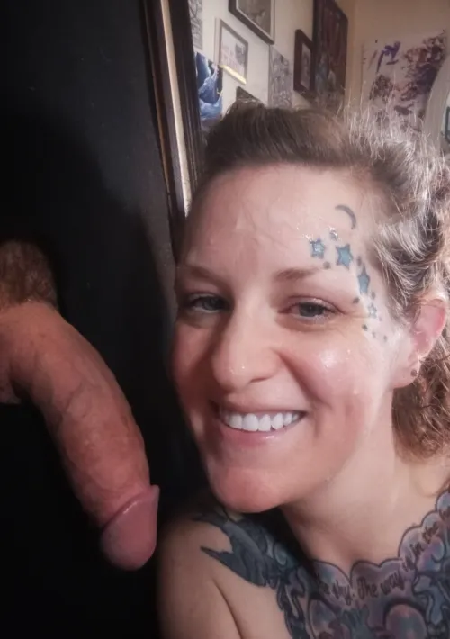 His cock is the brush, I am the canvas. Thumbnail