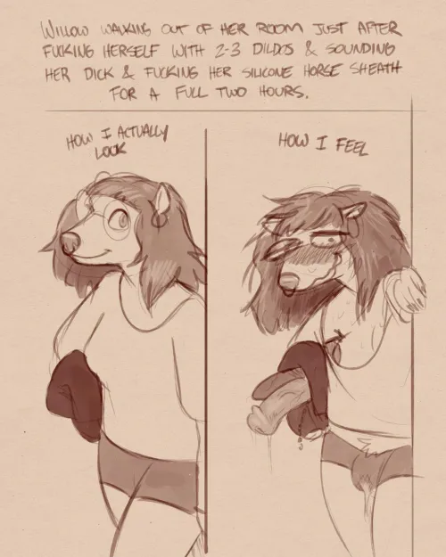 Horny trans women + lots of toys = Thumbnail