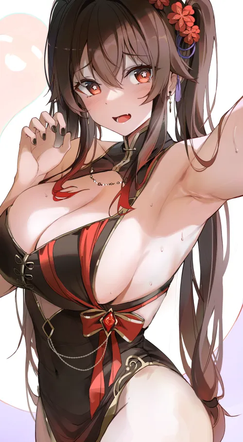 Hu Tao but with big milkers Thumbnail