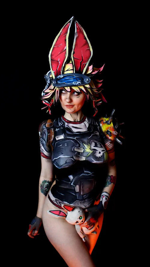 I hope you guys like my Tiny Tina from Borderlands 3 Body Paint I painted on myself! Thumbnail