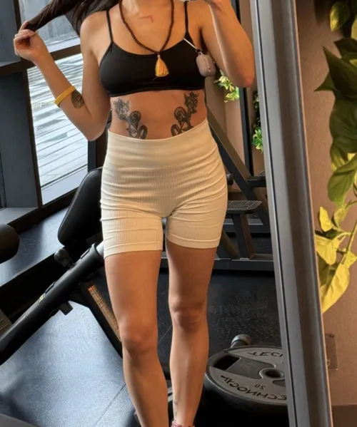 I think I look great in these tight shorts Thumbnail