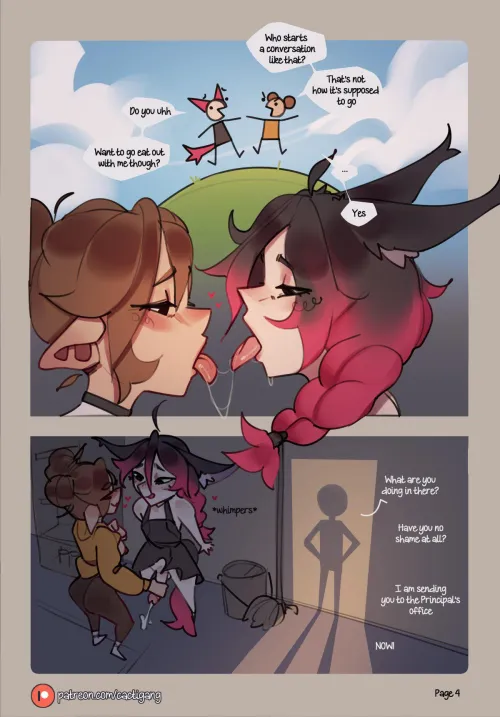 I wanna ask my crush out on a date only for her to take me into the janitors closet and drain me for my addictive puppycum 😵‍💫 Thumbnail