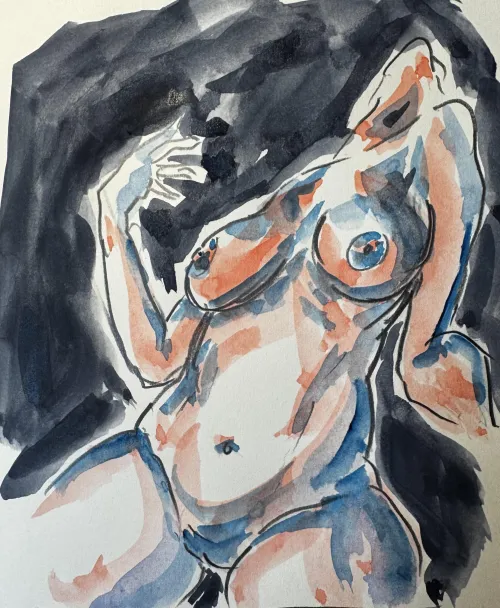 In the shadows, watercolor Thumbnail