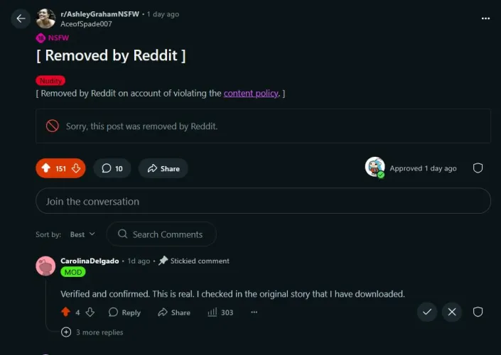 It's so strange the July 4th nip-slip post was deleted by Reddit, so what exactly can be even posted? Thumbnail