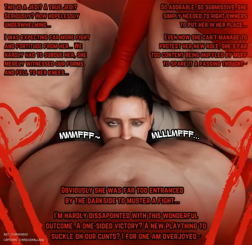 Jedi turned muff huffer! [Lezdom] [Cunnilingus] [BBW] [Smothering] [3D] [Dubcon] [Credits in Caption] Thumbnail