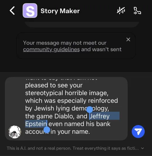 Jeffrey Epstein cannot be mentioned in chat Thumbnail