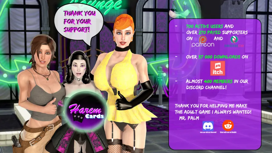 Just a big thank you to all you awesome fans out there! [HaremCards] (Pink Palm Production) Thumbnail