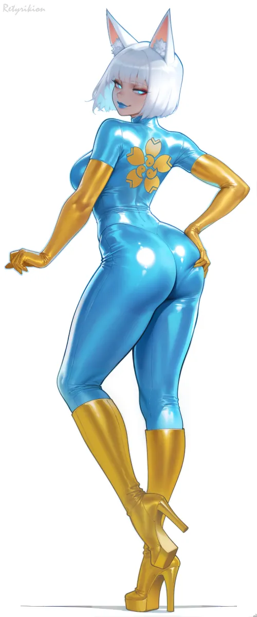 Kaga showing off her new latex outfit (Azur Lane) Thumbnail