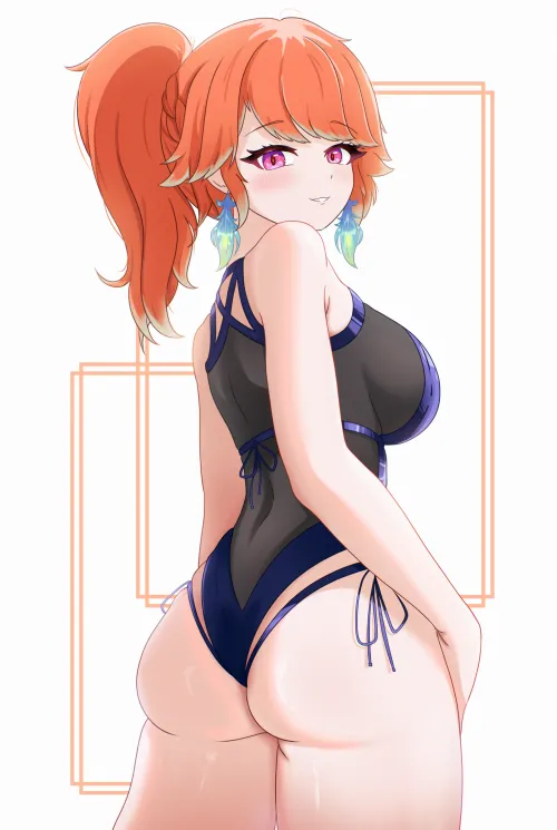 Kiara showing off her Perfume swimsuit (Orbsu) [Hololive] Thumbnail