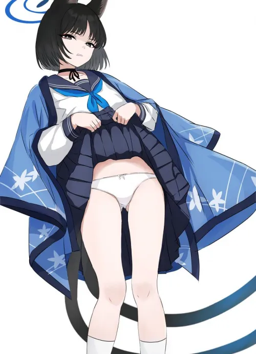 Kikyou Disgusted Skirt Lift [Blue Archive] Thumbnail