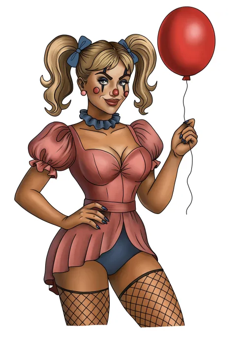 Killer Clown Pin-Up Art Thumbnail