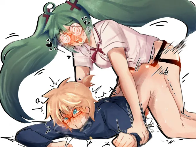 Len gets pegged by Fujoshi Miku by @MioskaK Thumbnail