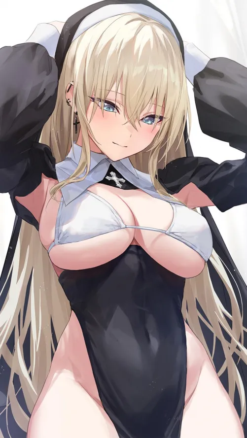 Lewd nun boobies [Artist's OC] Thumbnail