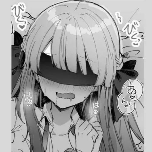 Lf Mono Source: 1girl, blindfold, hand tried, mouth open, shirt open, long hair, ribbon Thumbnail