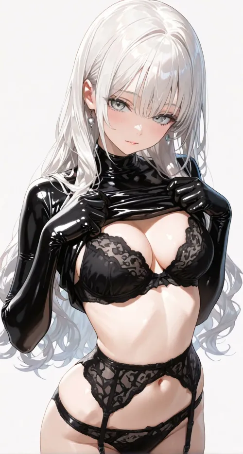 Lingerie Underneath her Bodysuit Thumbnail