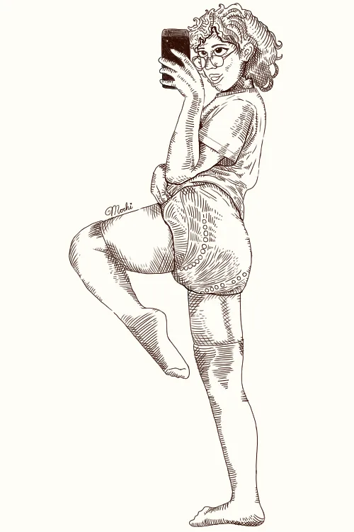 Little Lanie & my first attempt at cross hatching Thumbnail