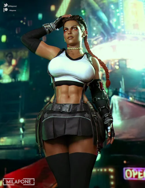 Loba Cosplaying Tifa (Milapone) Thumbnail