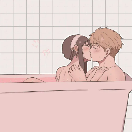 Loid and Yor Bath Time Kiss Thumbnail